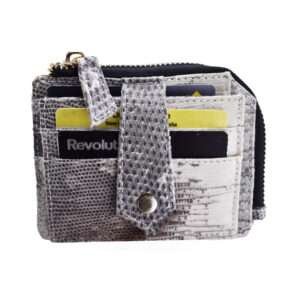 Exclusive monitor lizard card wallet with snap button style