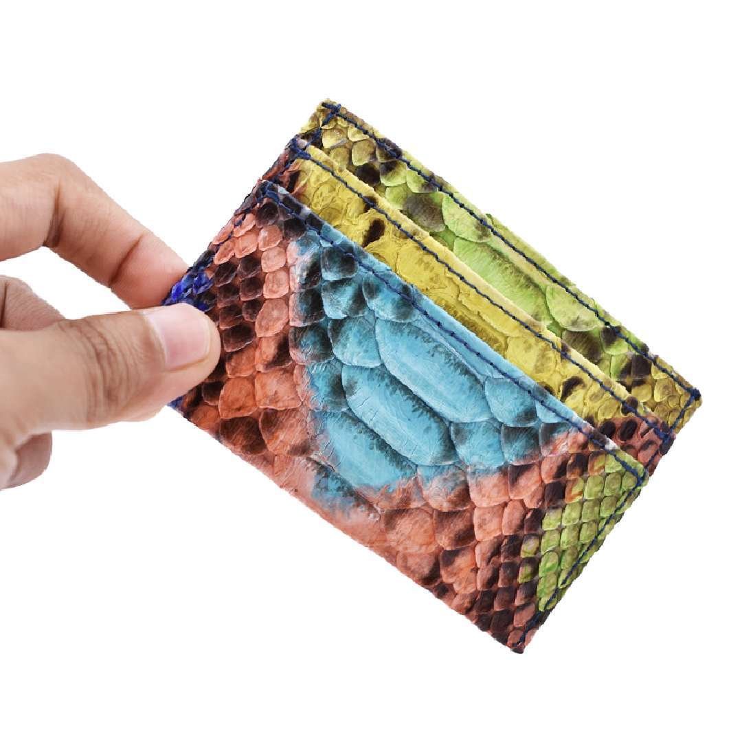 Exclusive python card holder with colorful