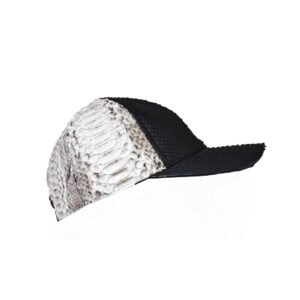 Luxury python leather cap crafted from genuine snake skin