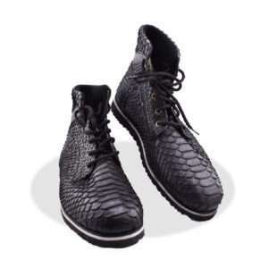 Luxury python sneaker boot