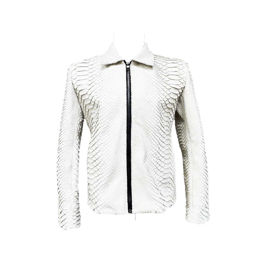 White Python skin Jacket