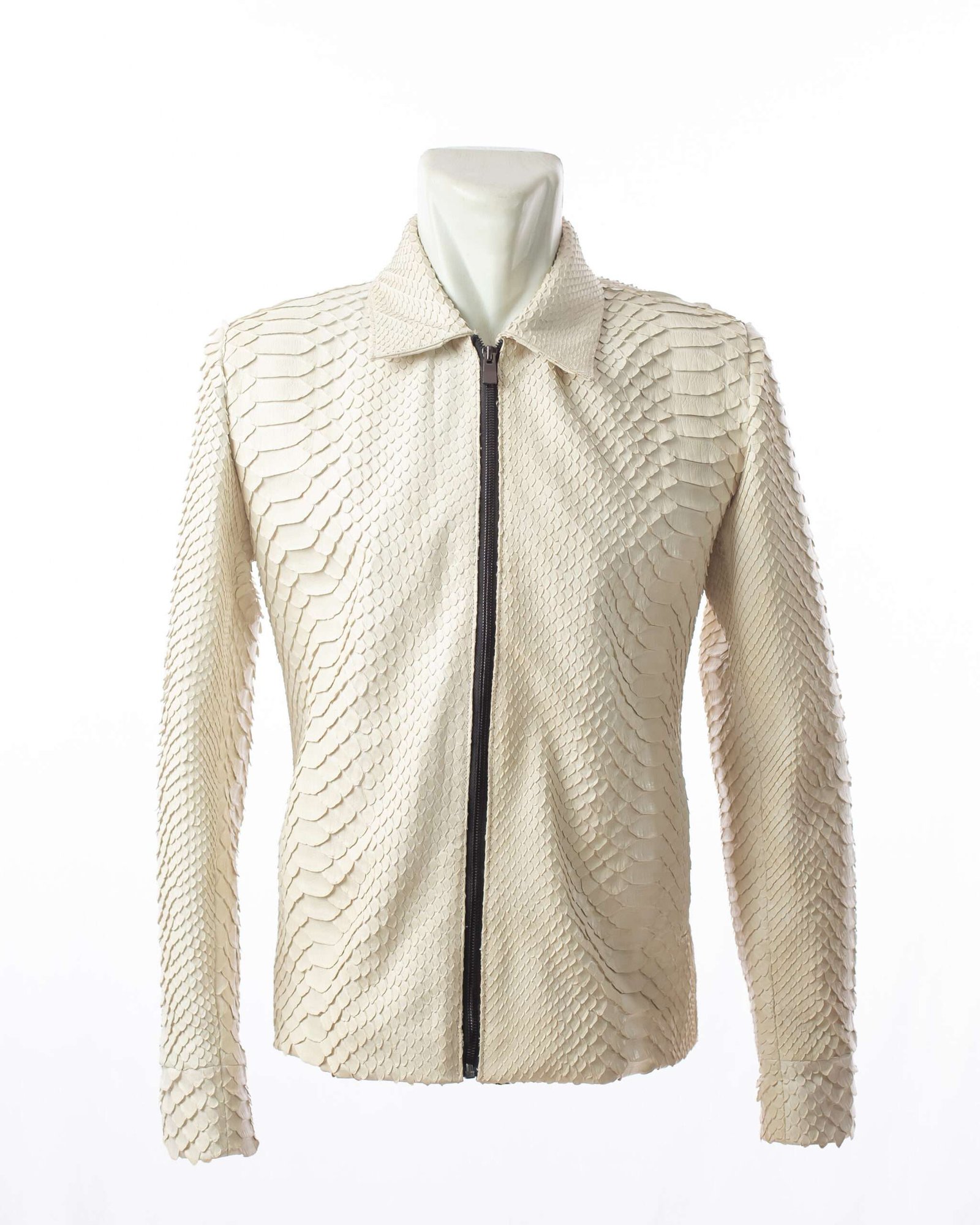 White Python skin Jacket for men, looks Luxury and Masculine.