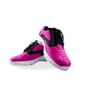 Exclusive python leather sneaker with fashionable