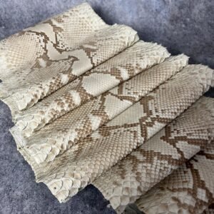 Luxury real python skin two tone